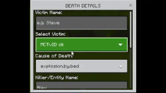 ALT Death event customization menu