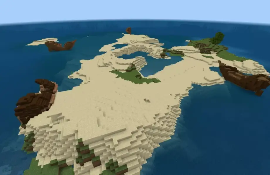 Thumbnail: Island with 4 Shipwrecks Seed