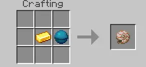 Gold and blue items crafting a nautilus shell