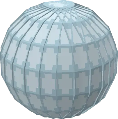 White golf ball with geometric pattern