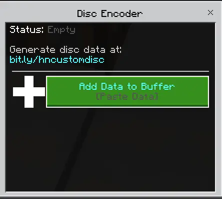 ALT text Disc encoder interface with add data button