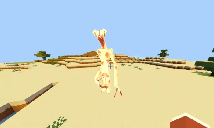 Pale monster stalking a desert landscape