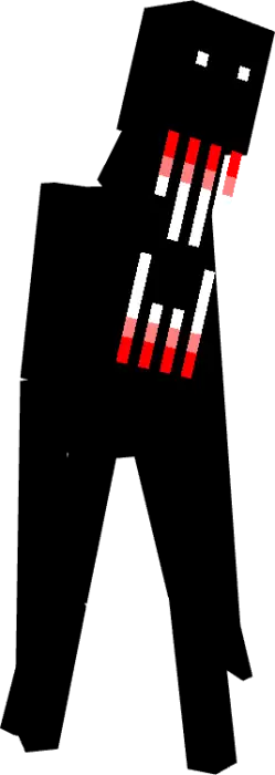 Pixelated horror mob with glowing eyes