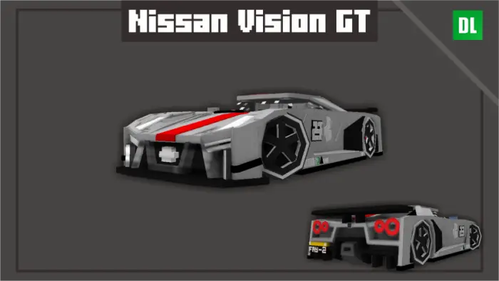 Blocky Nissan Vision GT sports car mod