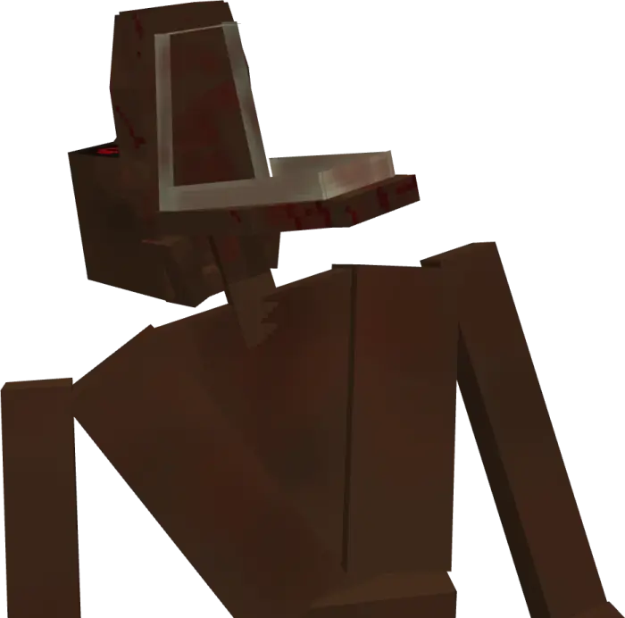 Blocky mutant creature with gaping mouth