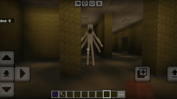 Creepy creature in endless yellow maze