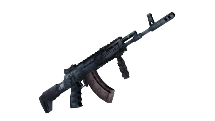 3D animated assault rifle weapon model