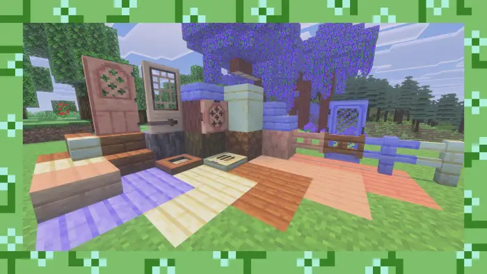 New colorful blocks, doors, and fences displayed