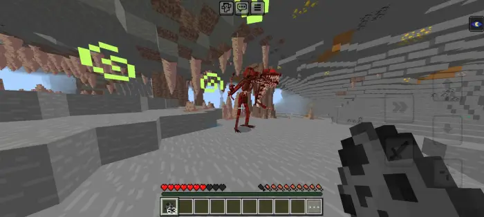 Player encounters Hydra Dweller in cave