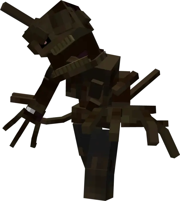 Mutated hostile creature with dark blocks