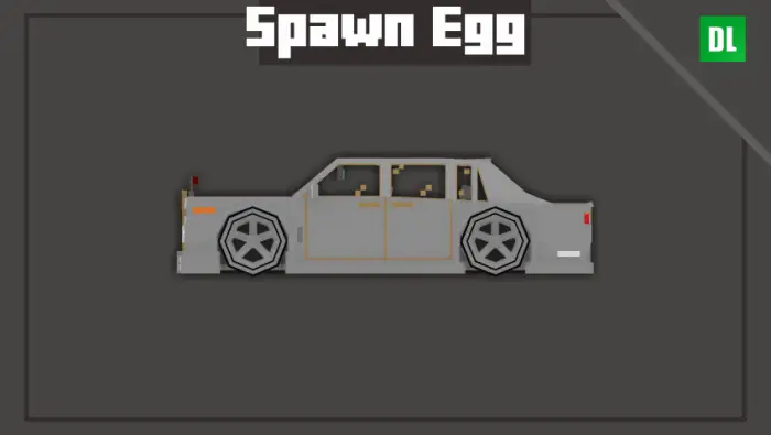 Blocky luxury car mod spawn egg display