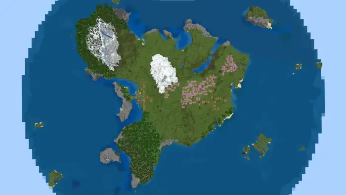 Two Cherry Groves with Villages - Seed Screenshot