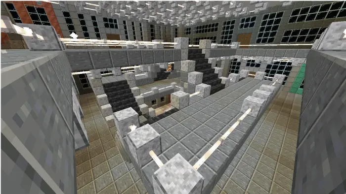 Open mall interior with stairs and walkways