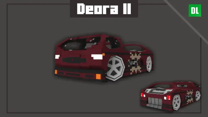 Blocky red Deora II toy car model