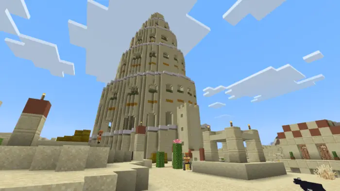 ALT Large desert tower with arches and pillars