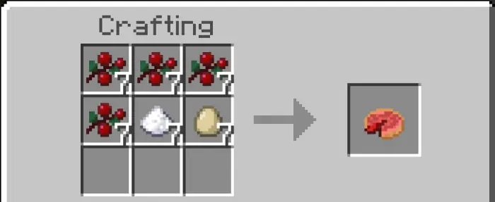 Sweet berry pie crafting recipe display