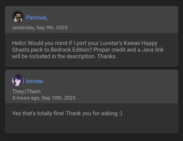 ALT Permission request for ghast texture port