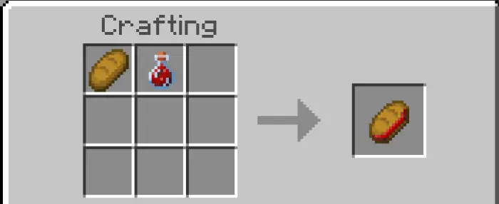 Bread and berry potion crafting recipe