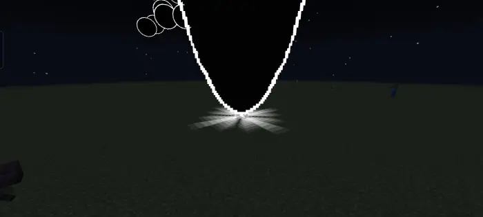 Dark fountain effect with glowing outline