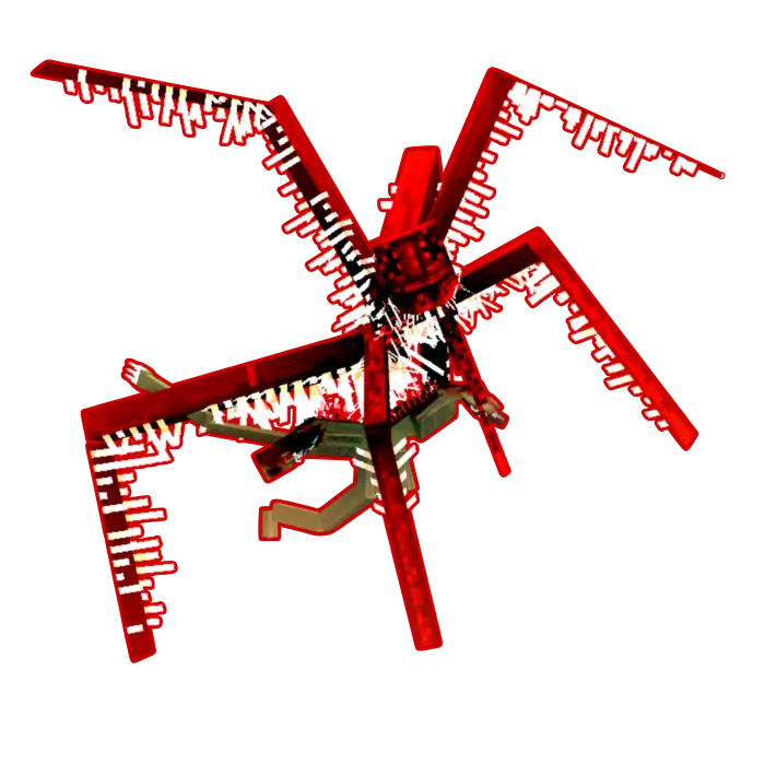 Glowing red spider-like creature attacks.