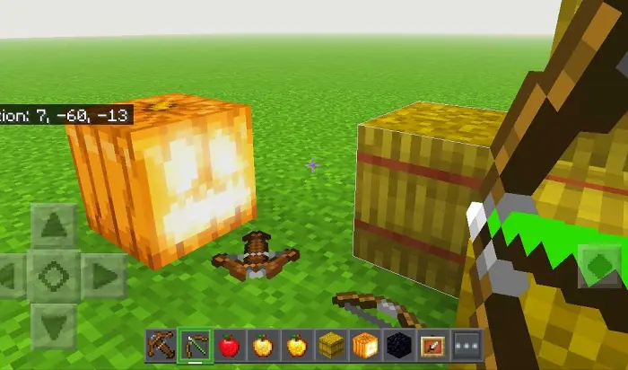 Sleek weapon textures and vivid golden apples