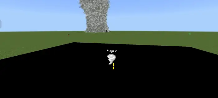 Stage 2 tornado forming on flat terrain