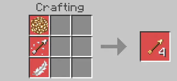 Crafting recipe for special arrows