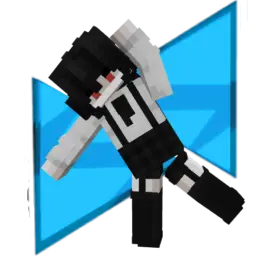 Blocky character striking a dynamic pose