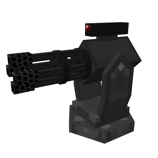Blocky automated security turret model