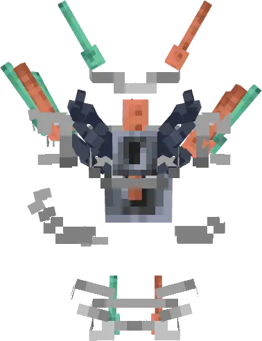 3D armor trim with swords and colored details