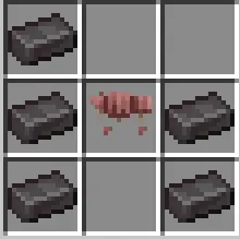 Crafting recipe for wolf armor using ingots