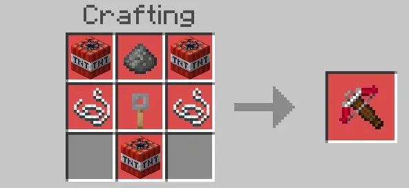 Crafting recipe for an explosive crossbow