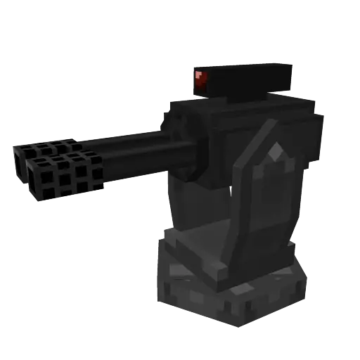 Blocky automated security turret model