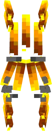 Golden 3D armor trim with blocky design