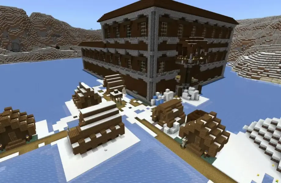 Thumbnail: Mansion and Village in a Frozen Lake