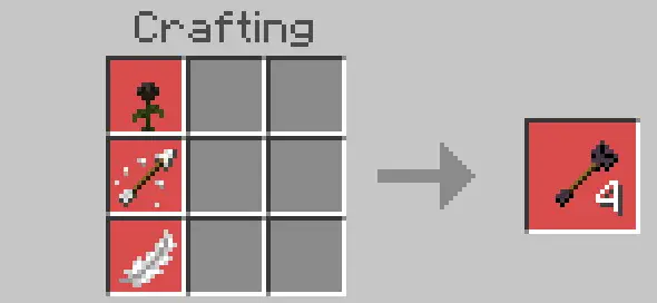 Crafting recipe for special arrow item