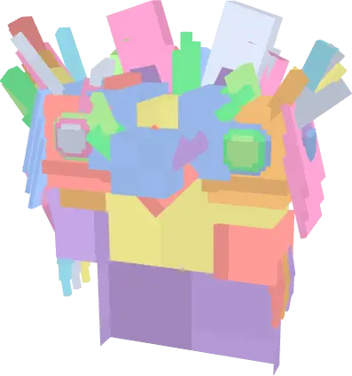 Colorful 3D armor trim with geometric shapes