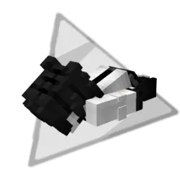 Blocky character lying down in a pose