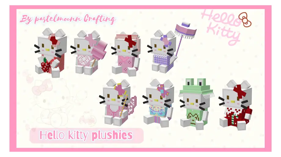 Thumbnail: Hello kitty plushies 1.26+ Vibrant visuals/Survival Update 🐱✨💓