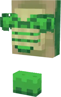 Green turtle-themed 3D armor trim set