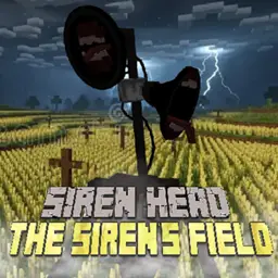 Siren creature in a foggy cornfield at night