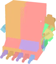 3D multicolored armor trim model