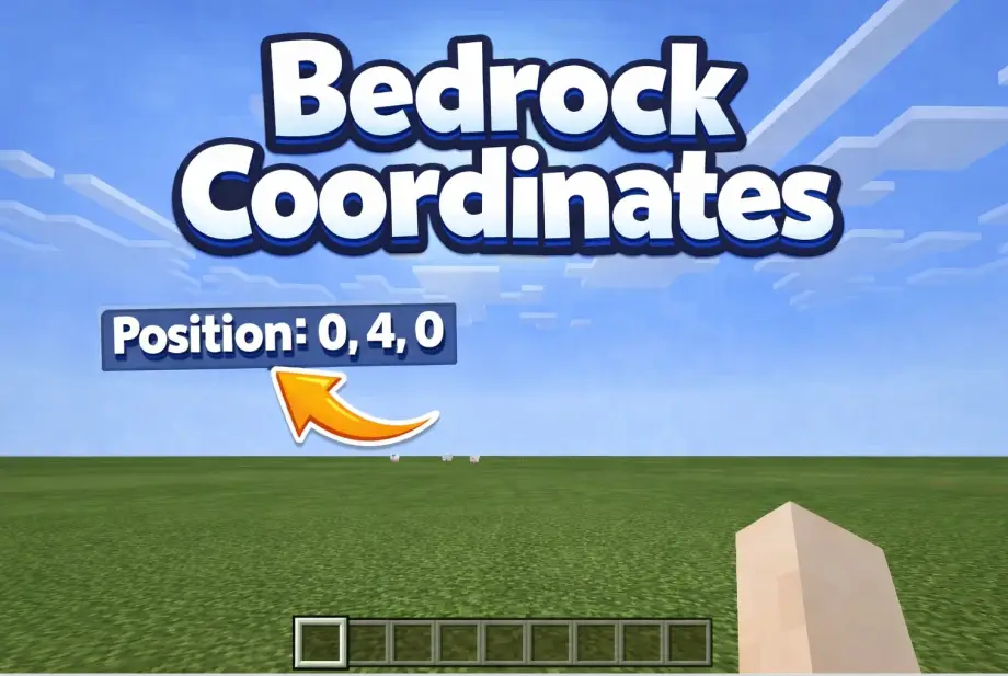 Thumbnail: How to Show Coordinates in Minecraft Bedrock (Every Method)