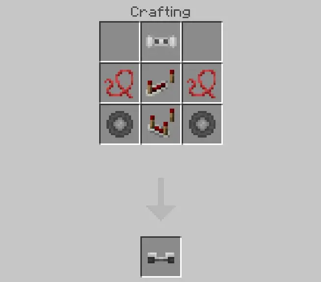 Crafting recipe for a hoverboard part