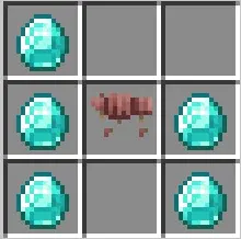 Crafting wolf armor with diamonds and leather