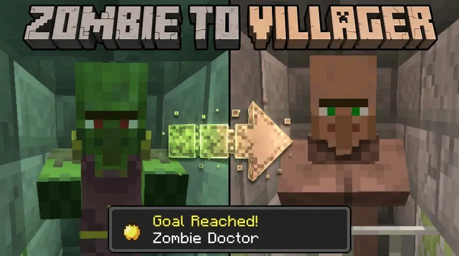 Thumbnail: How to Cure a Zombie Villager in Minecraft Bedrock