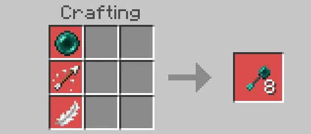 Crafting recipe for special crossbow bolt