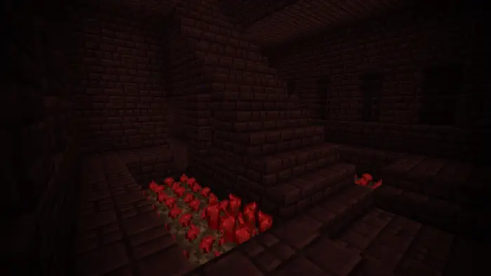 Dark fortress with enhanced brick textures