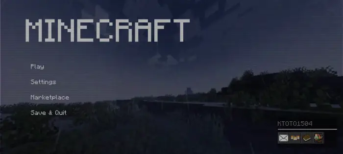 Rainy landscape background with menu overlay