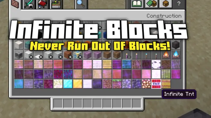 Infinite reusable blocks addon menu shown
